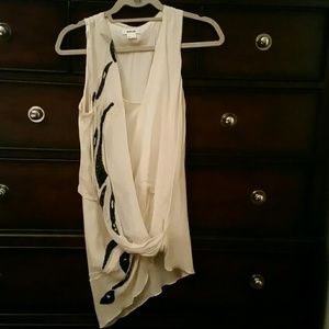 Helmut lang 100% silk tank blouse